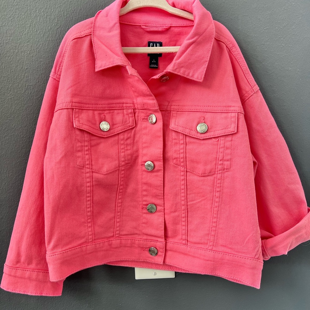 Girls Gap small 6/7 Pink Denim Jacket